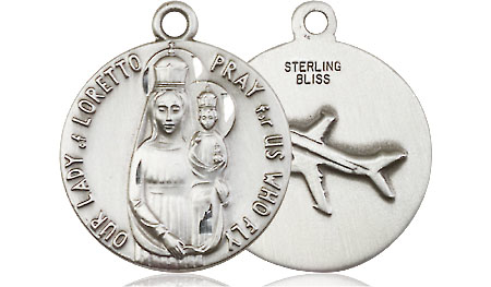Sterling Silver Our Lady of Loretto Medal