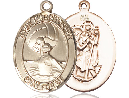 14kt Gold Saint Christopher Water Polo-Women Medal