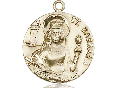 14kt Gold Filled Saint Barbara Medal