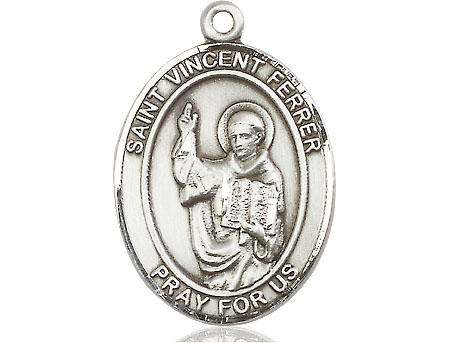 Sterling Silver Saint Vincent Ferrer Medal