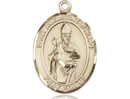 14kt Gold Filled Saint Augustine of Hippo Medal