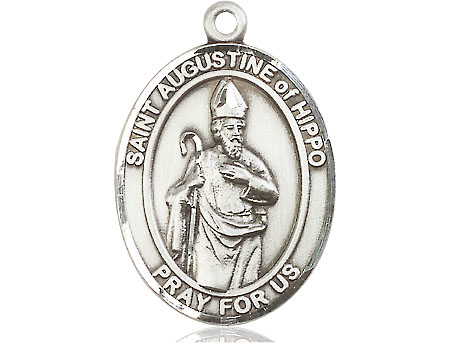 Sterling Silver Saint Augustine of Hippo Medal