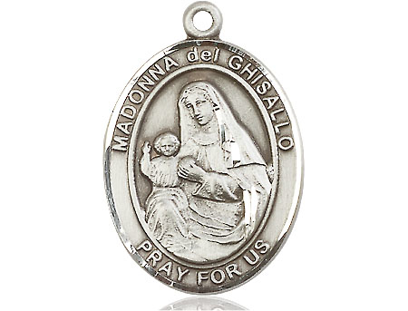 Sterling Silver Saint Madonna Del Ghisallo Medal