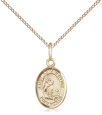 14kt Gold Filled Saint Bonaventure Pendant on a 18 inch Gold Filled Light Curb chain