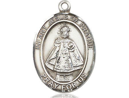 Sterling Silver Infant of Prague Medal