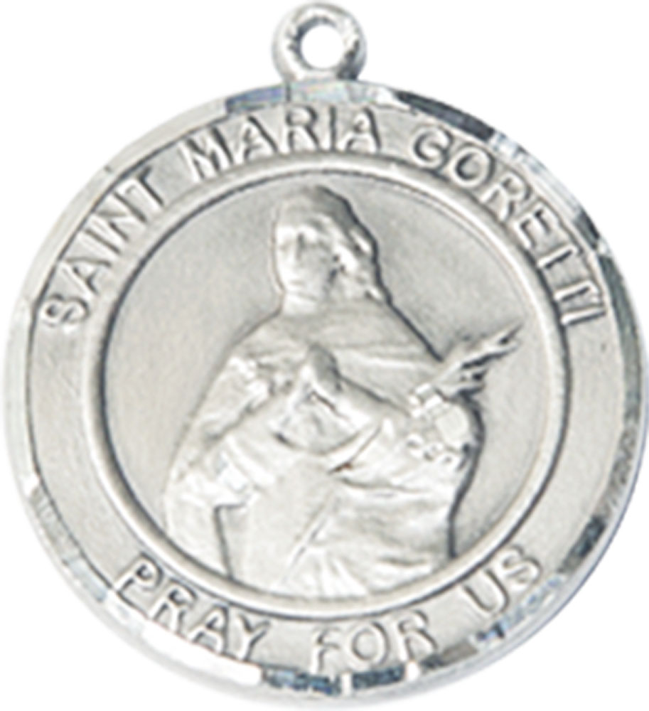 Sterling Silver Saint Maria Goretti Medal