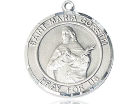 Sterling Silver Saint Maria Goretti Medal