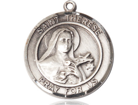 Sterling Silver Saint Therese of Lisieux Medal