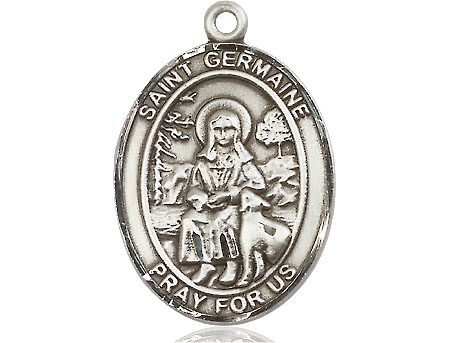 Sterling Silver Saint Germaine Cousin Medal