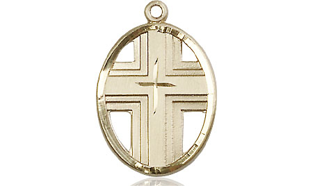 14kt Gold Filled Cross Medal