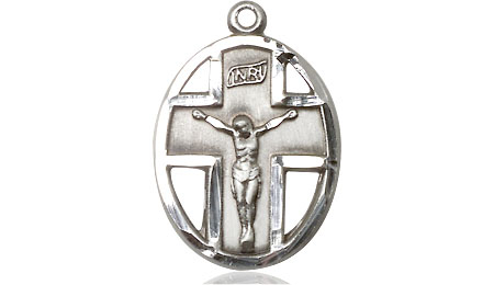 Sterling Silver Crucifix Medal