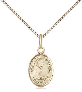 14kt Gold Filled Saint Pio of Pietrelcina Pendant on a 18 inch Gold Filled Light Curb chain