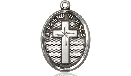 Sterling Silver A Friend In Jesus Medal