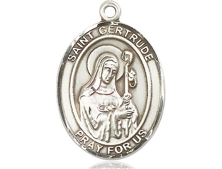 Sterling Silver Saint Gertrude of Nivelles Medal