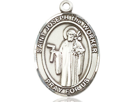 Sterling Silver Saint Joseph the Worker Medal