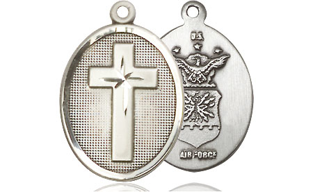 Sterling Silver Cross Air Force Medal