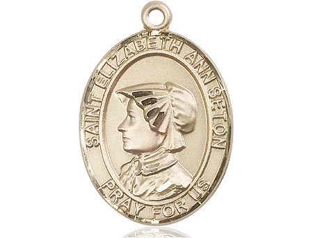 14kt Gold Filled Saint Elizabeth Ann Seton Medal