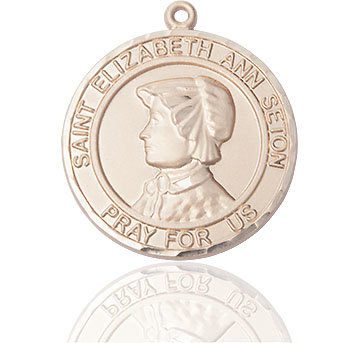 14kt Gold Filled Saint Elizabeth Ann Seton Medal