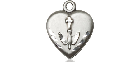 Sterling Silver Heart / Confirmation Medal