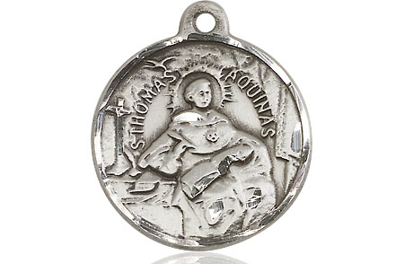 Sterling Silver Saint Thomas Aquinas Medal