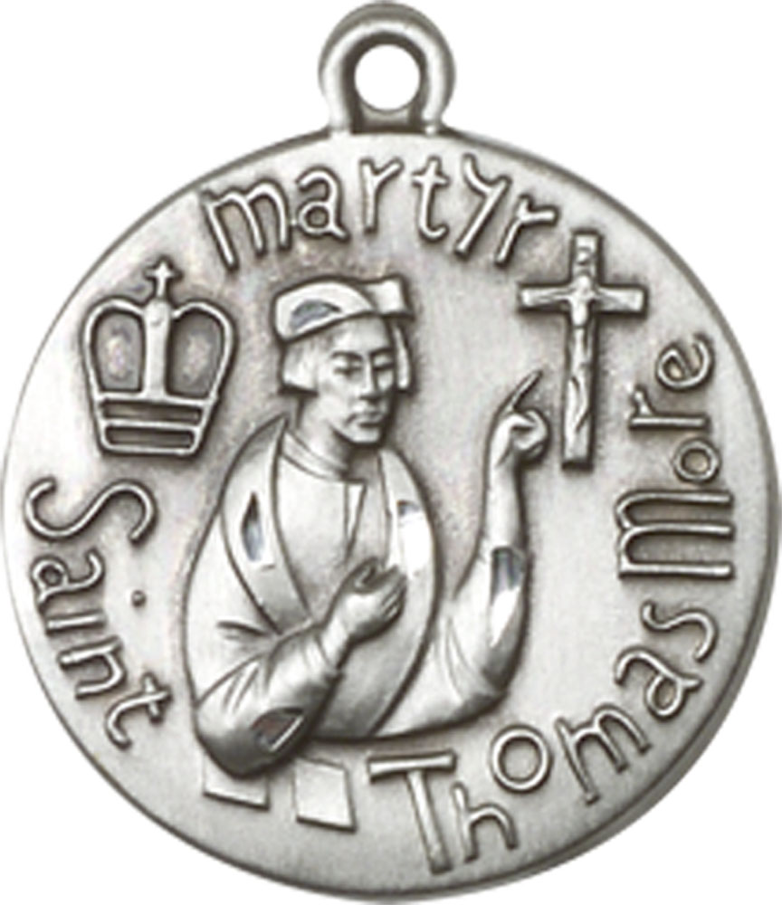 Sterling Silver Saint Thomas More Medal