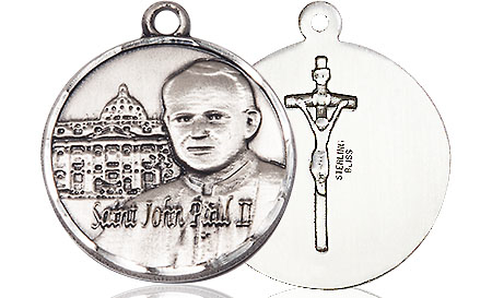 Sterling Silver Saint John Paul II Vatican Medal