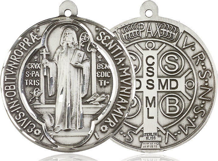 Sterling Silver Saint Benedict Medal