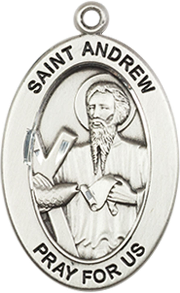 Sterling Silver Saint Andrew the Apostle Medal