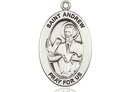 Sterling Silver Saint Andrew the Apostle Medal