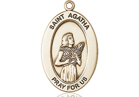 14kt Gold Filled Saint Agatha Medal