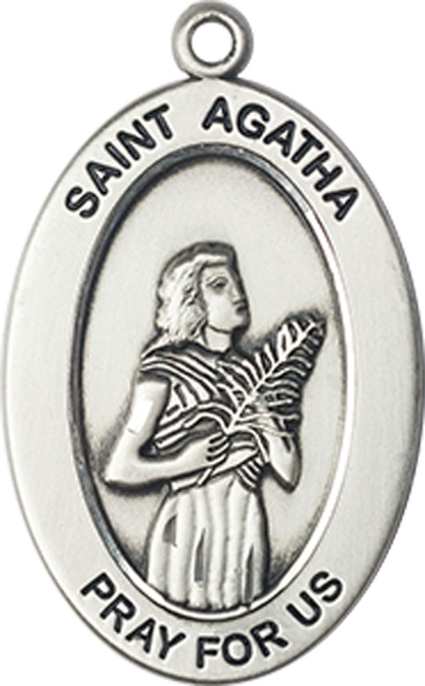 Sterling Silver Saint Agatha Medal