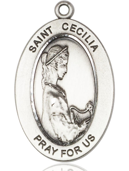 Sterling Silver Saint Cecilia Medal