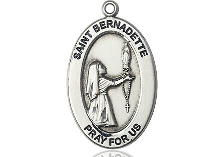 Sterling Silver Saint Bernadette Medal