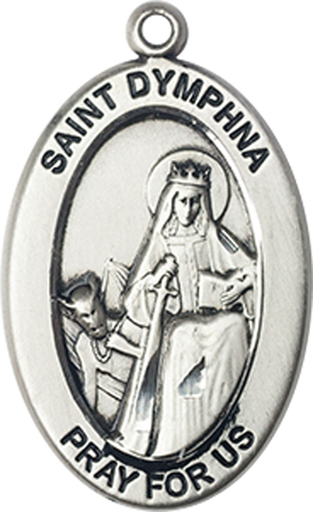 Sterling Silver Saint Dymphna Medal