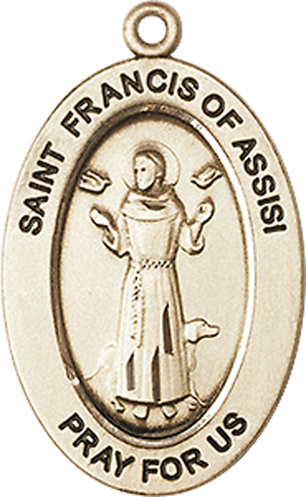 14kt Gold Filled Saint Francis of Assisi Medal