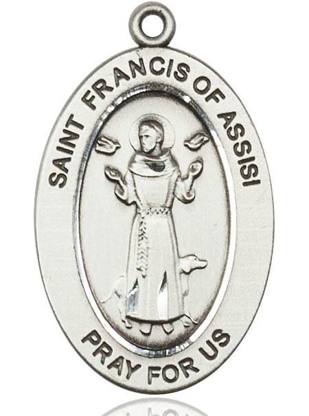 Sterling Silver Saint Francis of Assisi Medal