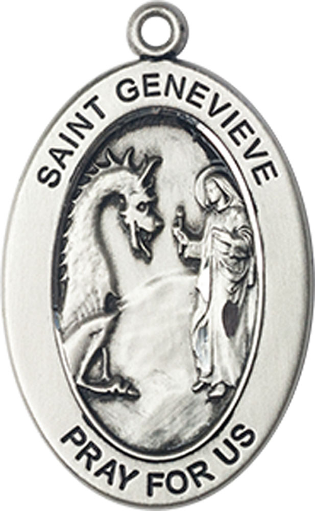 Sterling Silver Saint Genevieve Medal