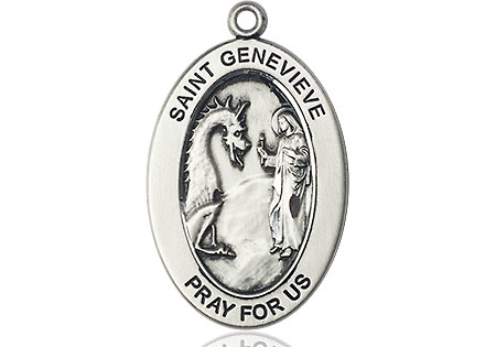 Sterling Silver Saint Genevieve Medal