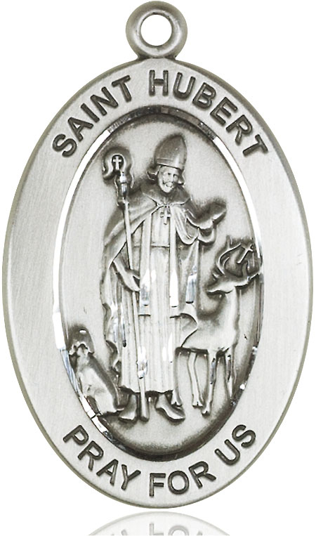 Sterling Silver Saint Hubert of Liege Medal