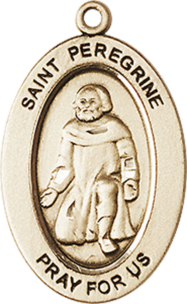 14kt Gold Filled Saint Peregrine Medal