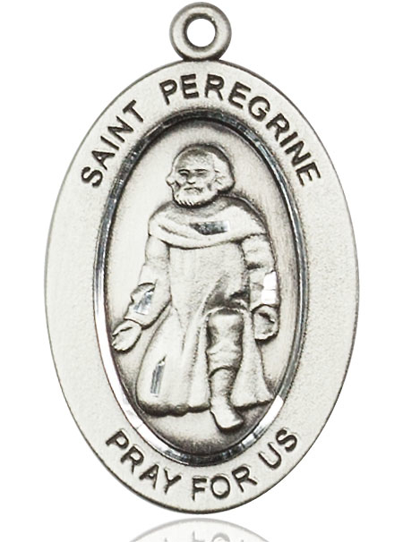 Sterling Silver Saint Peregrine Medal