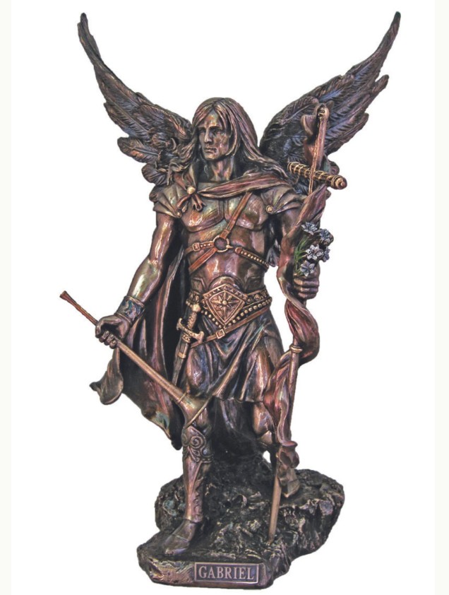 Archangel Gabriel Bronze, 13.75&quot;