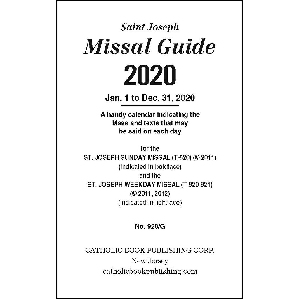 Annual Missal  Guide