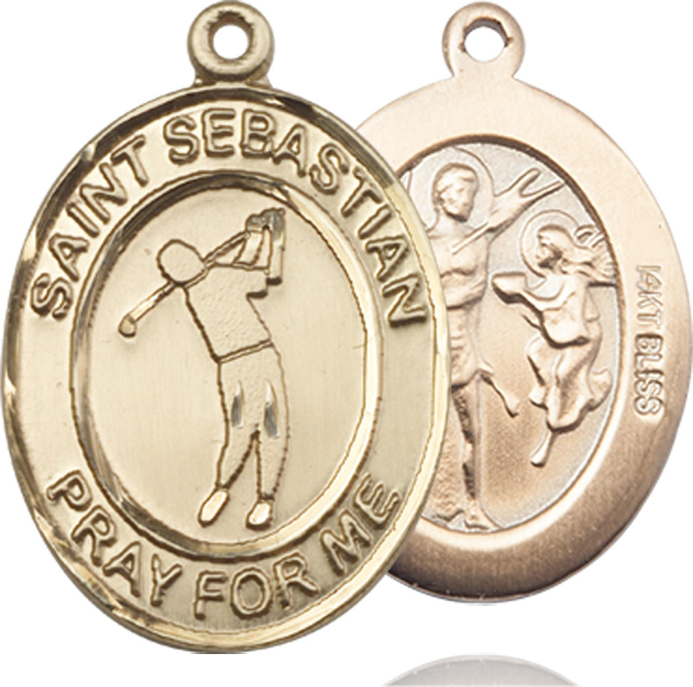 14kt Gold Saint Sebastian Golf Medal