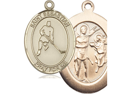 14kt Gold Saint Sebastian Ice Hockey Medal