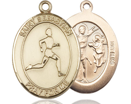 14kt Gold Saint Sebastian Track and Field Medal