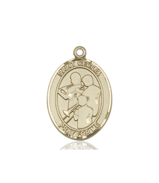 14kt Gold Saint Cecilia Marching Band Medal