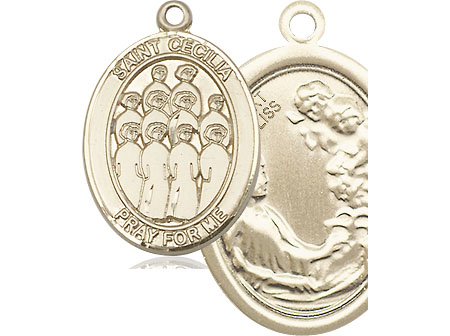14kt Gold Saint Cecilia Choir Medal