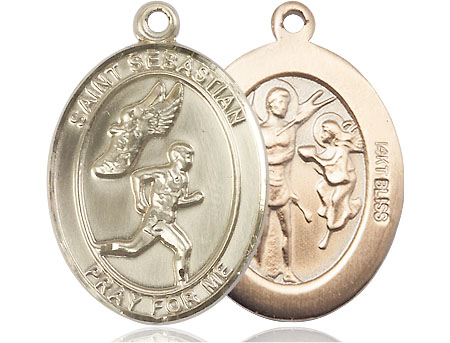 14kt Gold Saint Sebastian Track and Field Medal