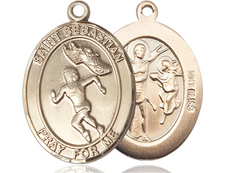 14kt Gold Saint Sebastian Track and Field Medal